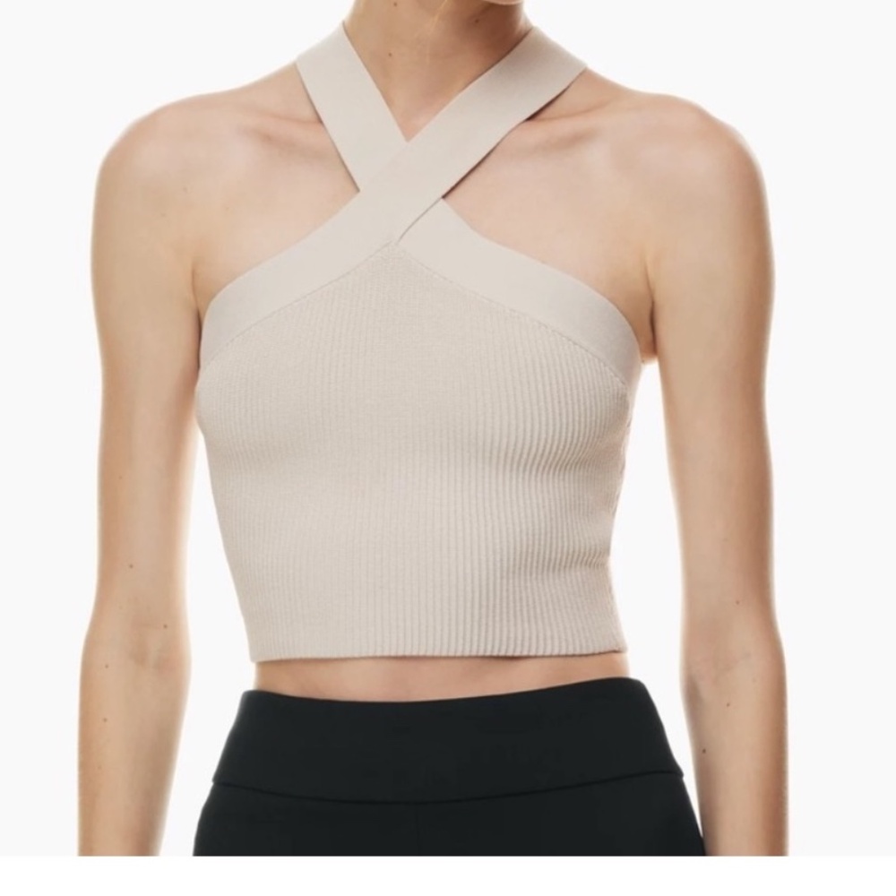 Aritzia Babaton Cult Knit Cross Cross Cropped Tank